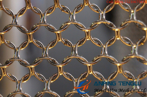 Tirai Stainless Steel Ring Mesh Digunakan Pada Dekorasi Gedung Baru