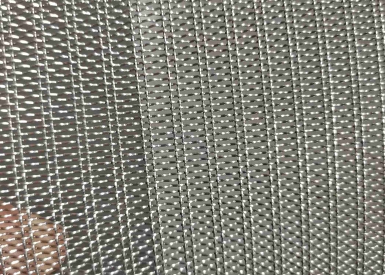Precrimped Type Hard Mesh Decorative Metal Mesh Untuk Cladding Fasad Bangunan