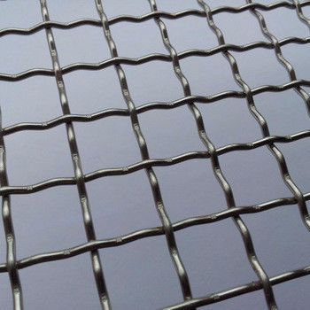 Steel Metal Mesh Lock Crimp Wire Mesh Galvanized Dengan Lantai / Lantai