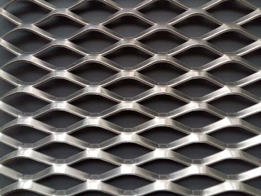 Aluminium diperluas Wire Mesh Screen Metal Sheet Diamond Bentuk Lubang Disesuaikan
