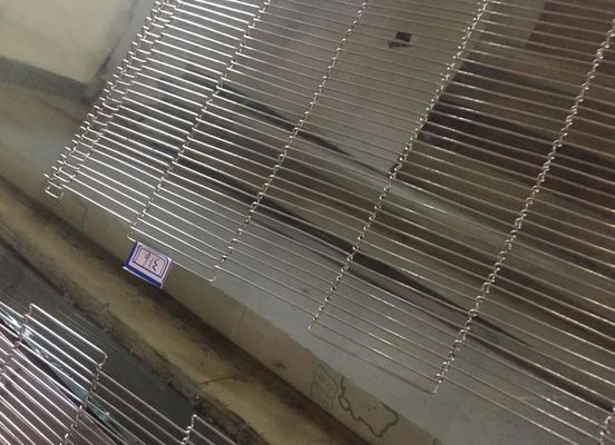 Single Loop 1mm Sampai 3mm Wire Conveyor Belt Untuk Sabuk Tangga Kawat Pengolahan Makanan