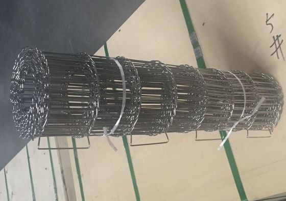 DIN 0.9mm hingga 2.8mm Wire Conveyor Belt Single Loop Edge Atau Double Loop Edge