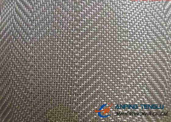 AISI304 8 Sampai 100 Stainless Steel Woven Wire Mesh Herringbone Weave